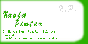 nasfa pinter business card